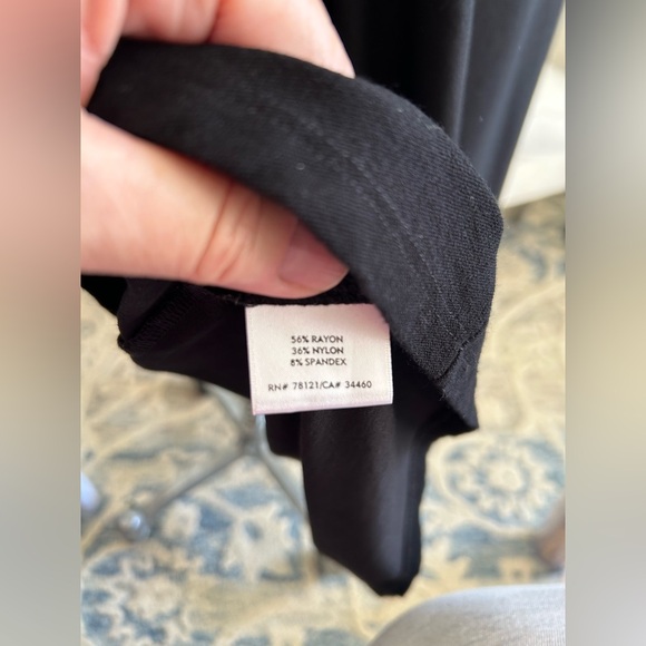 EILEEN FISHER Cross-Back Black Dress, Sz XL - Picture 5 of 6